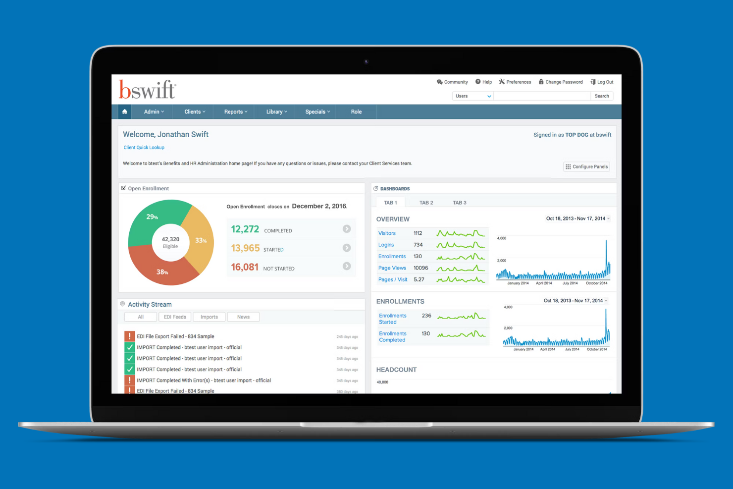 bswift screenshot - 10 beste software voor AI-arbeidsvoorwaarden beoordeeld in 2026