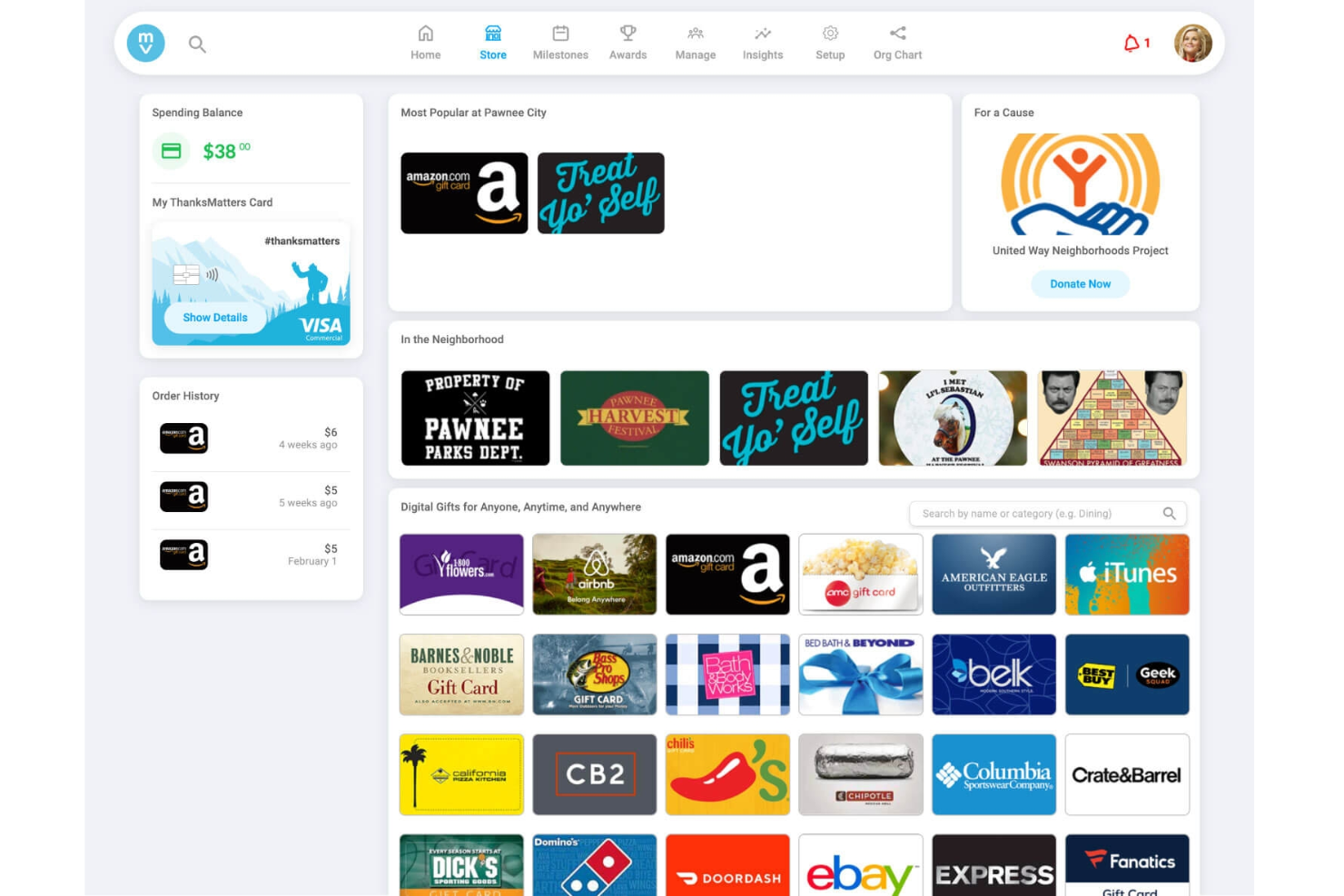 Motivosity screenshot - 10 Beste programma’s voor werknemersvoordelen om beloningen in 2026 te automatiseren