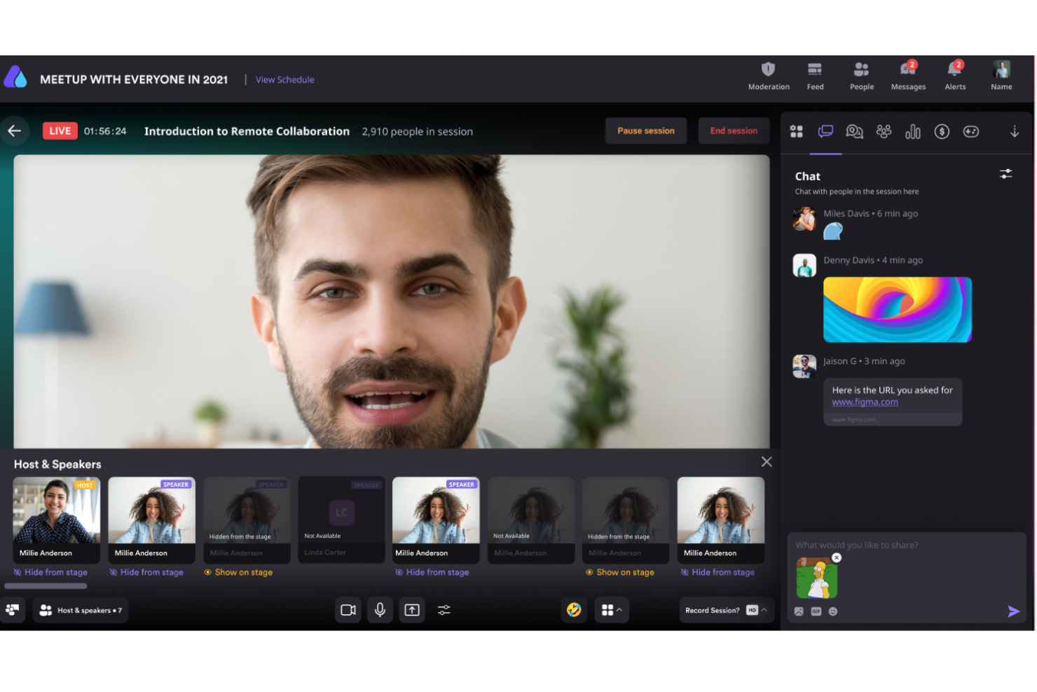 Airmeet screenshot - 10 beste platforms voor virtuele evenementen beoordeeld in 2026