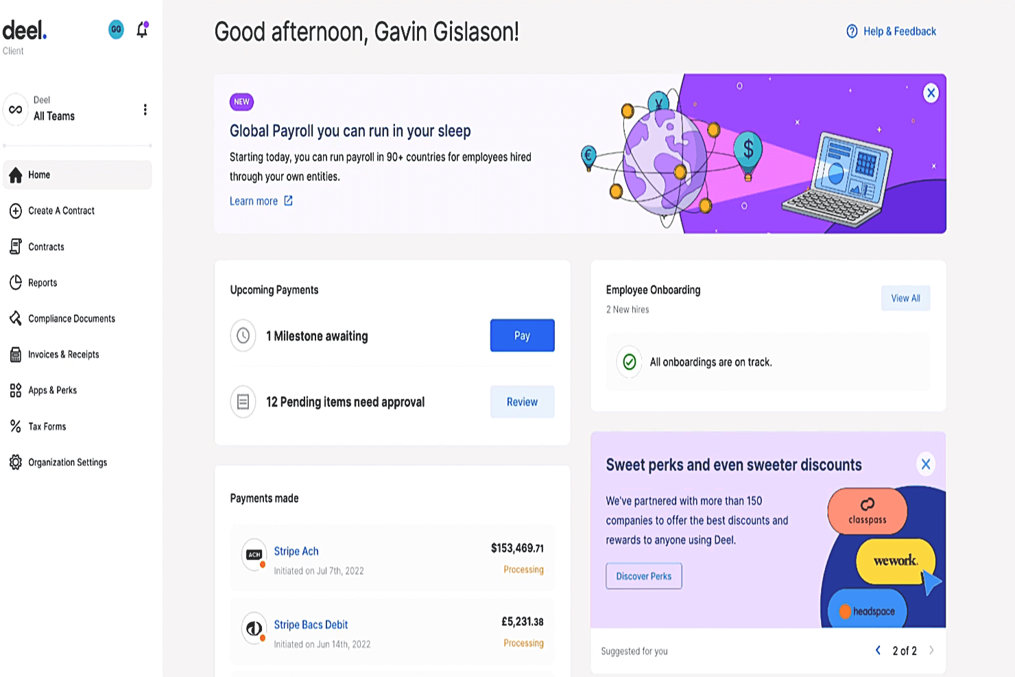 Deel HR screenshot - 10 beste hulpmiddelen voor werken op afstand voor verspreid werkende teams in 2026