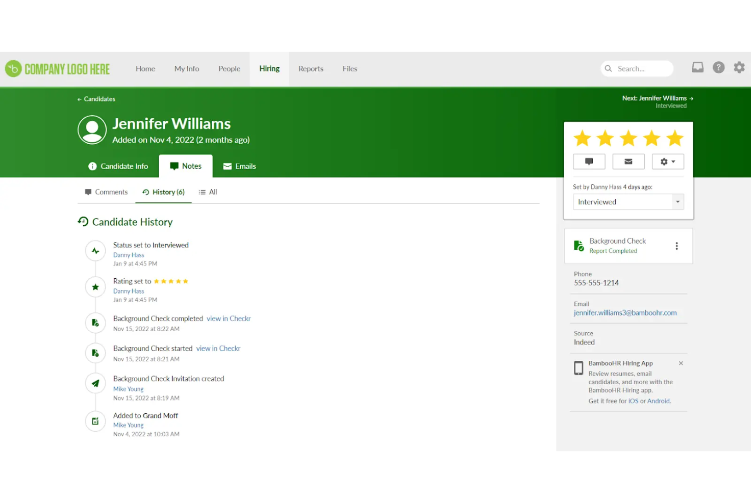 Checkr screenshot - Top 22 BambooHR-integraties voor HR-succes (2026)