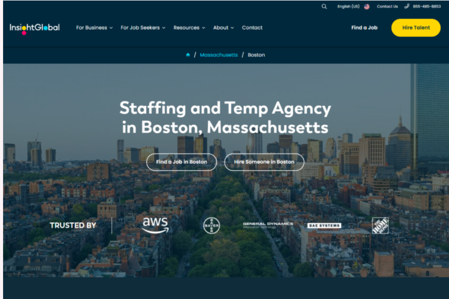 Insight Global screenshot - 10 beste wervingsbureaus in Boston beoordeeld in 2026
