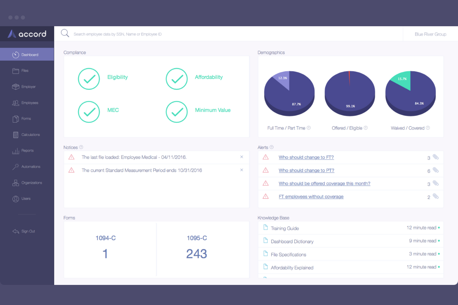 Accord screenshot - 10 beste software voor ACA-naleving beoordeeld in 2026