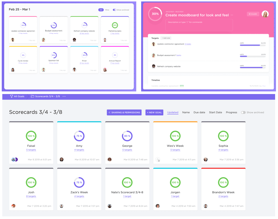 ClickUp screenshot - 10 beste software voor het stellen van doelen voor teams in 2026
