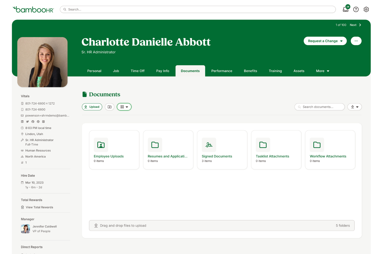 BambooHR® screenshot - 10 beste cloud HR-software: beoordeeld & vergeleken voor 2026