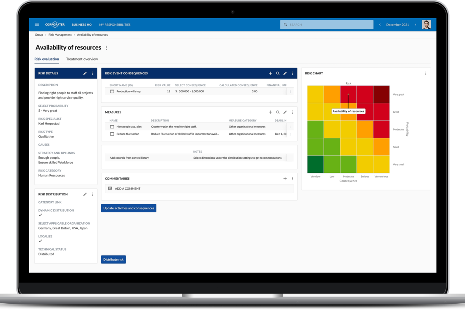 Corporater screenshot - 20 beste software voor geïntegreerd risicobeheer van 2026