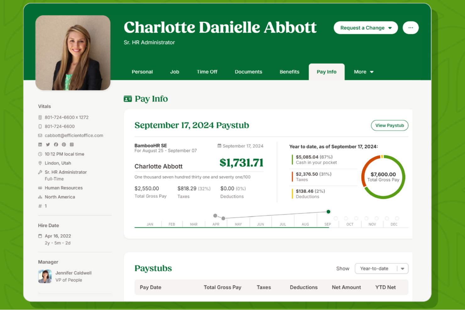 BambooHR® screenshot - 10 beste HR-software voor salarisadministratie om werk in 2026 te vereenvoudigen