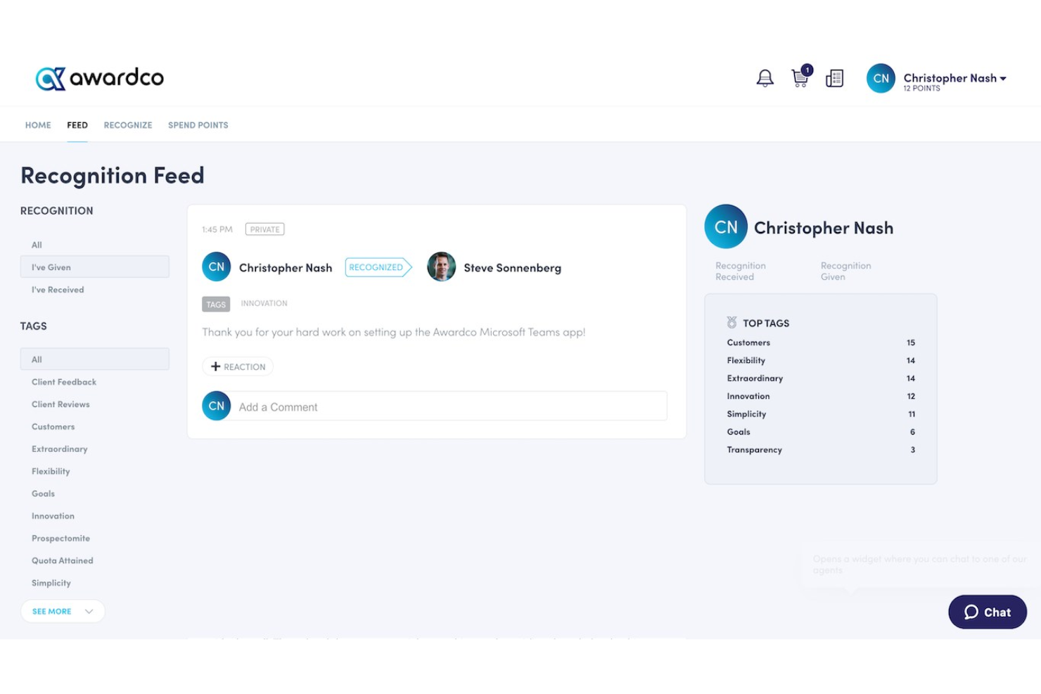 Awardco screenshot - 10 beste softwareoplossingen voor medewerkersbetrokkenheid voor 2026