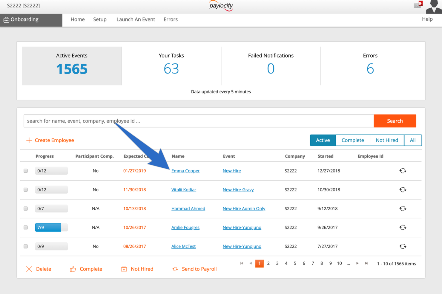 Paylocity screenshot - 10 beste softwareoplossingen voor personeelsbeheer van 2026: beoordeeld