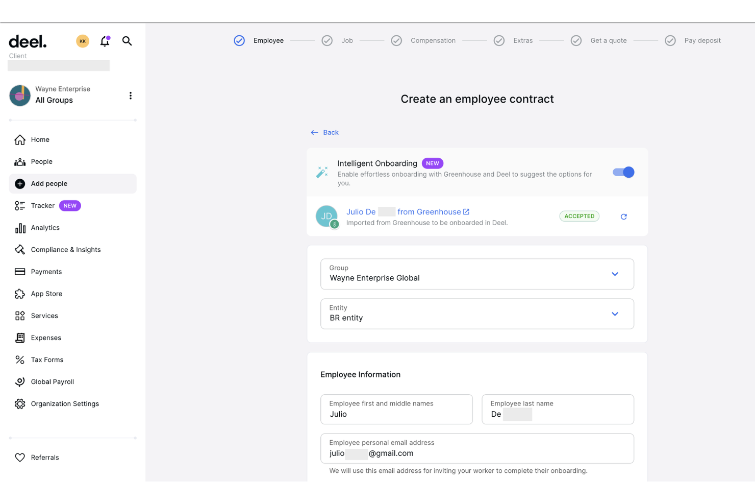 Deel HR screenshot - 10 beste software voor personeelswerving van 2026 voor het vinden van toptalent
