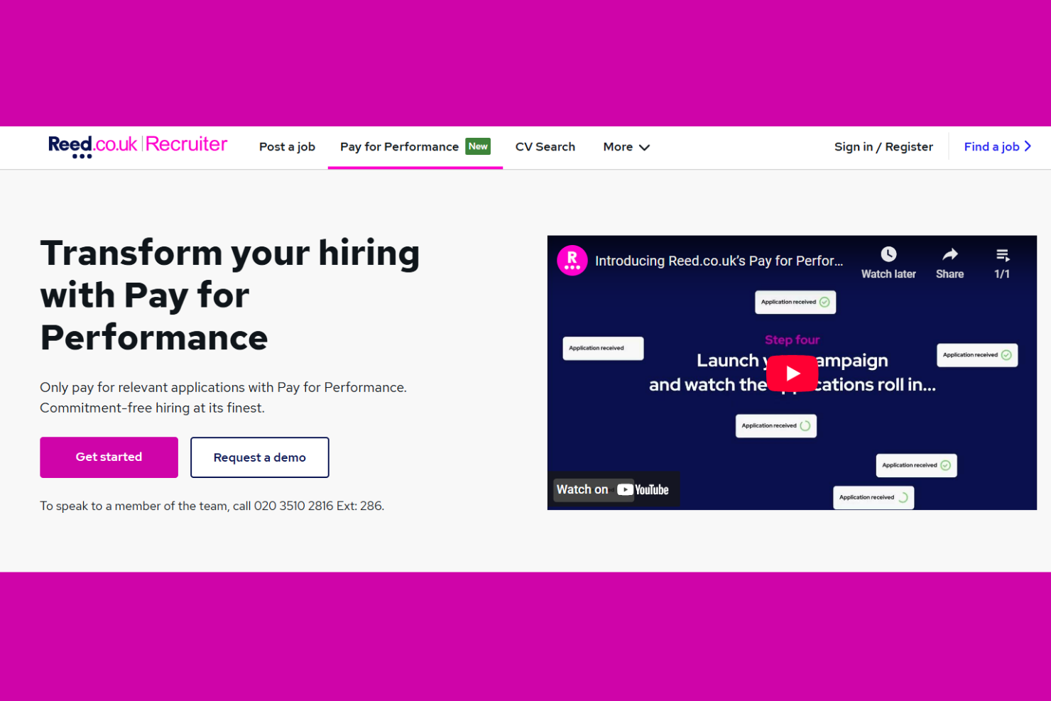 Reed screenshot - 10 beste wervingsbureaus in Londen beoordeeld in 2026