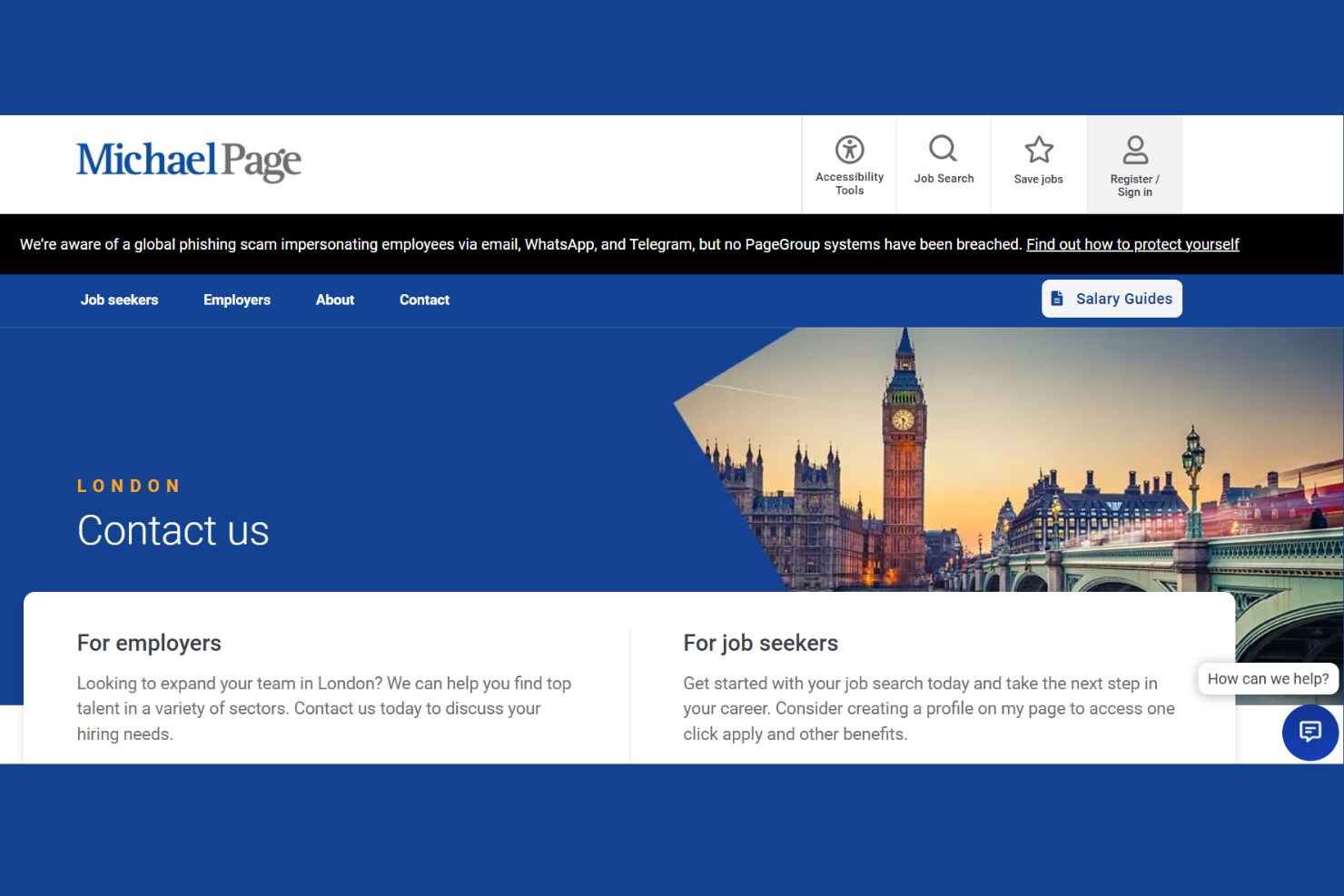 Michael Page screenshot - 10 beste wervingsbureaus in Londen beoordeeld in 2026