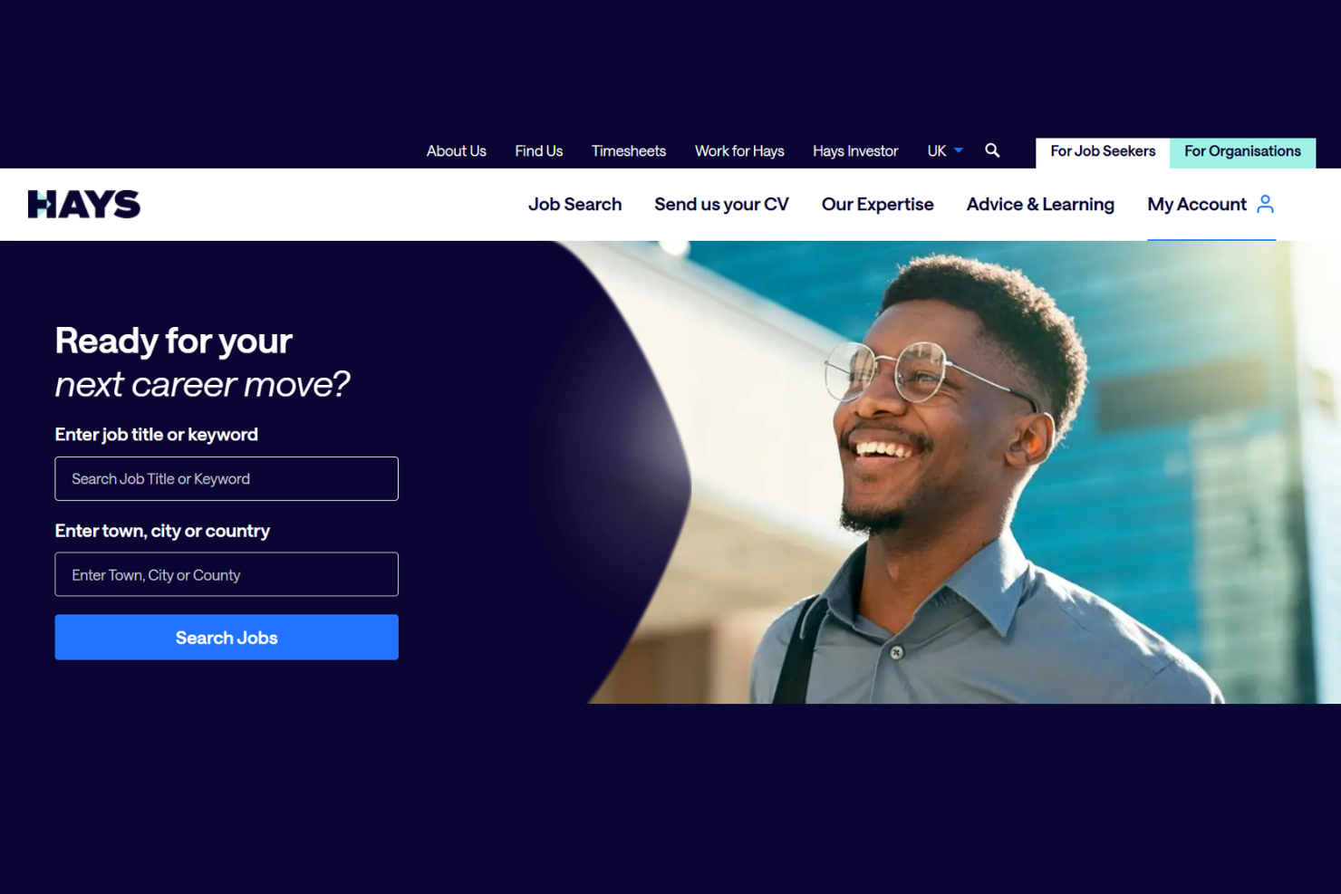Hays (London) screenshot - 10 beste wervingsbureaus in Londen beoordeeld in 2026