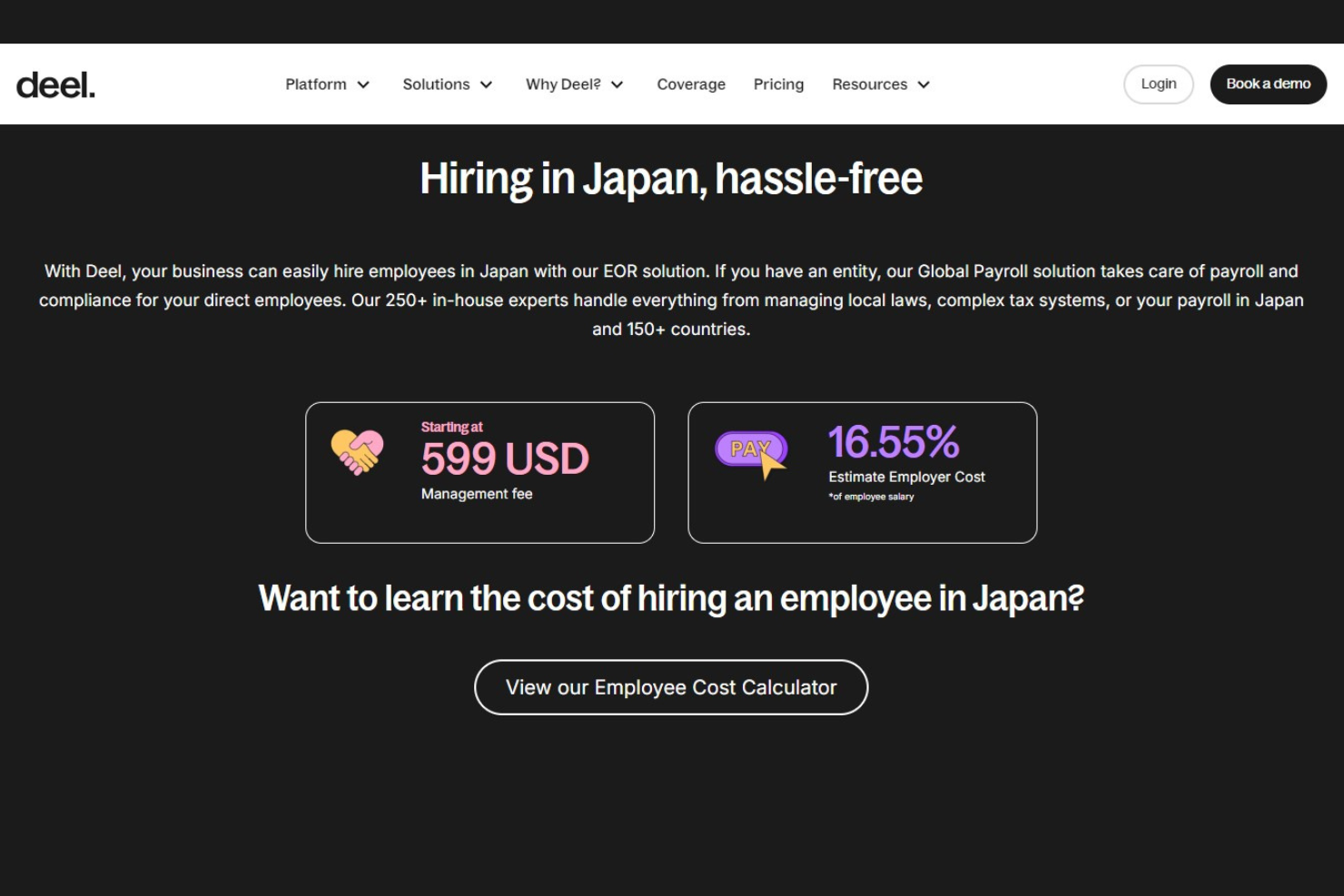 Deel Hire screenshot - 10 beste werkgevers-op-record-diensten in Japan: beoordeeld in 2026