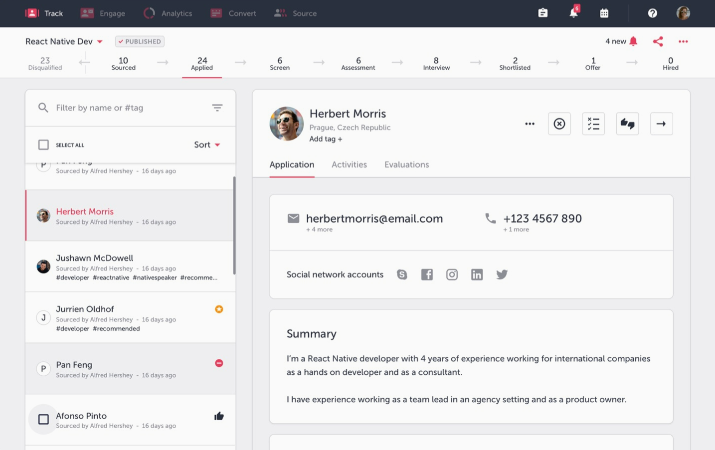 TalentLyft screenshot - 10 beste software voor relatiebeheer van kandidaten van 2026: beoordeeld