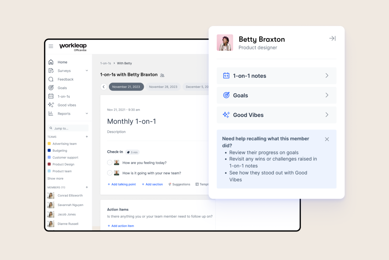 Workleap screenshot - 10 beste alternatieven voor Lattice in 2026: beoordeeld