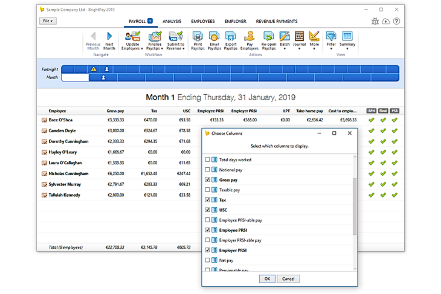 BrightPay screenshot - 10 beste HR- en boekhoudsoftware van 2026