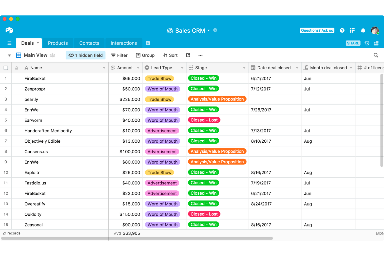 Airtable screenshot - 10 beste software voor kantoorbeheer van 2026