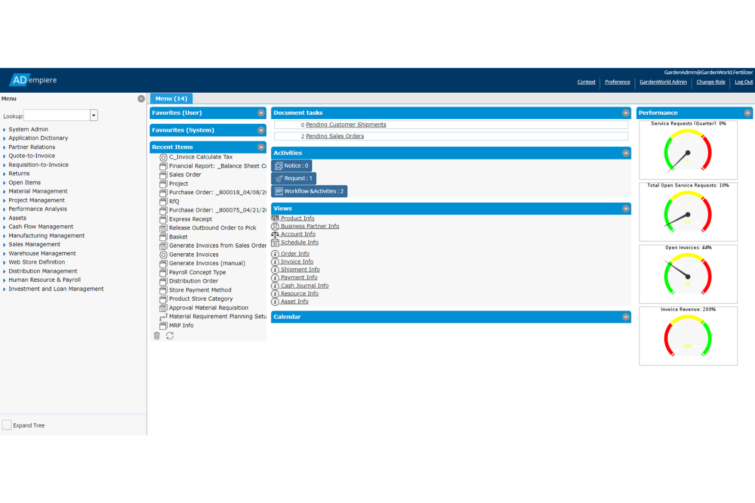 ADempiere screenshot - 10 Beste open source HR-software beoordeeld voor 2026