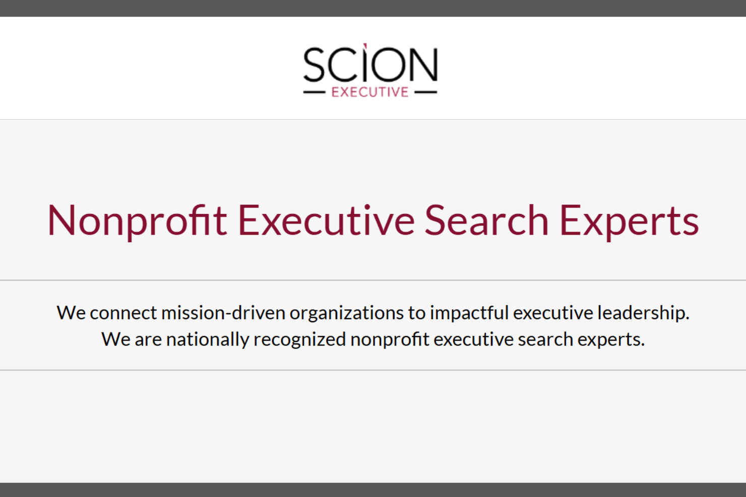 Scion Executive Search screenshot - 10 Beste wervingsbureaus voor non-profitorganisaties beoordeeld in 2026