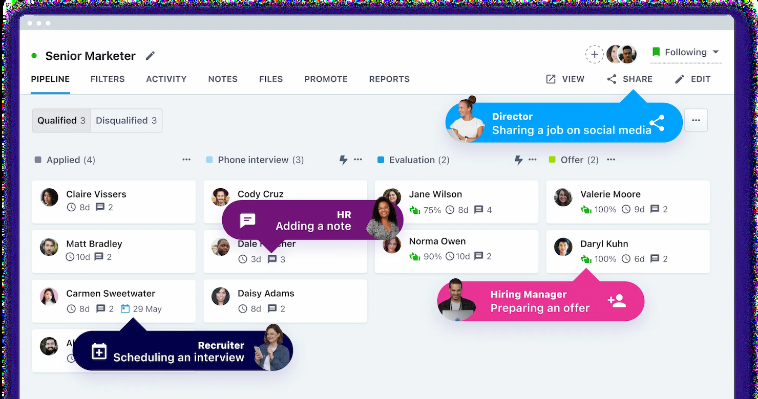 Recruitee screenshot - 10 beste software voor wervingsanalyses van 2026