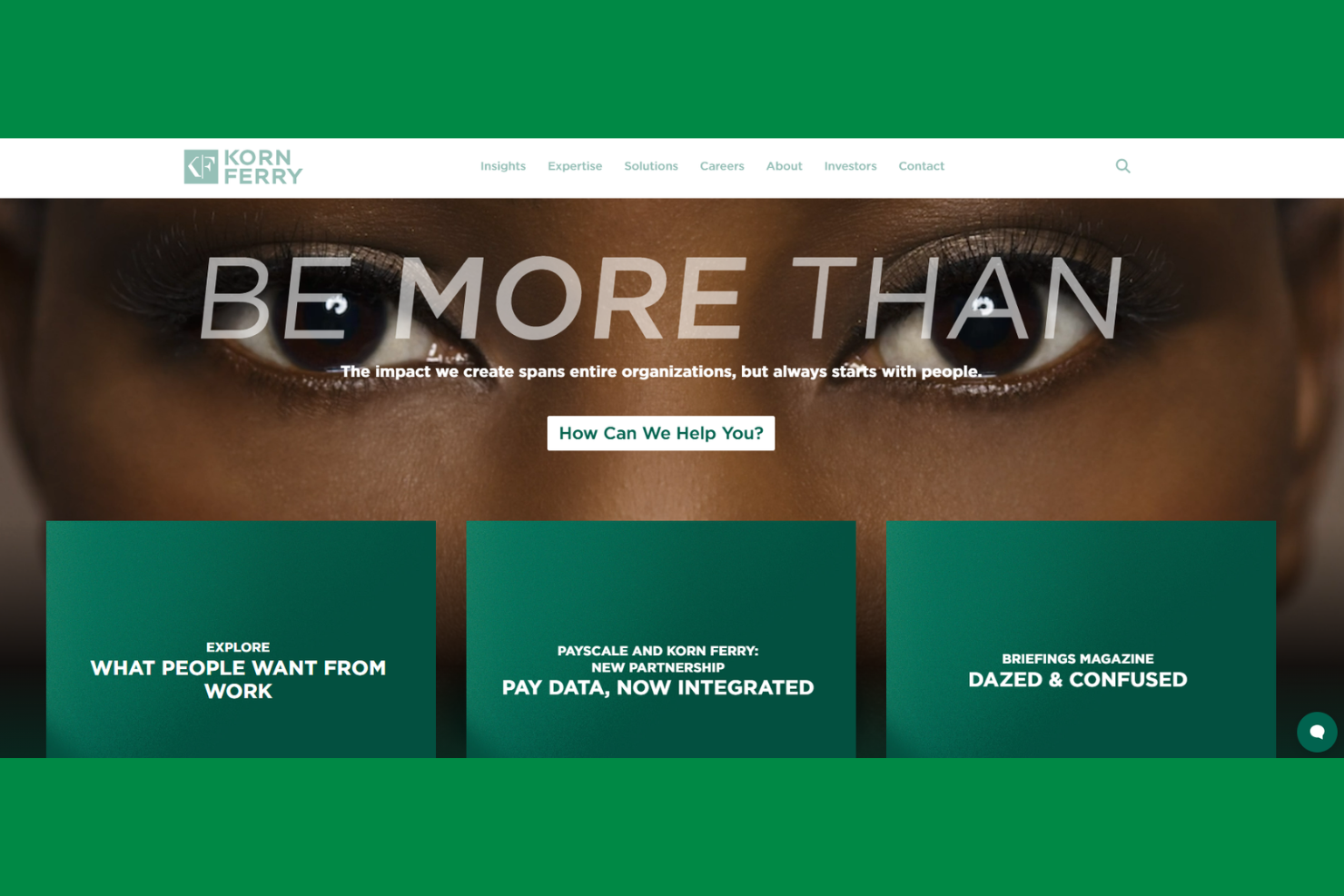 Korn Ferry screenshot - 10 beste diensten voor antecedentenonderzoek van werknemers beoordeeld in 2026