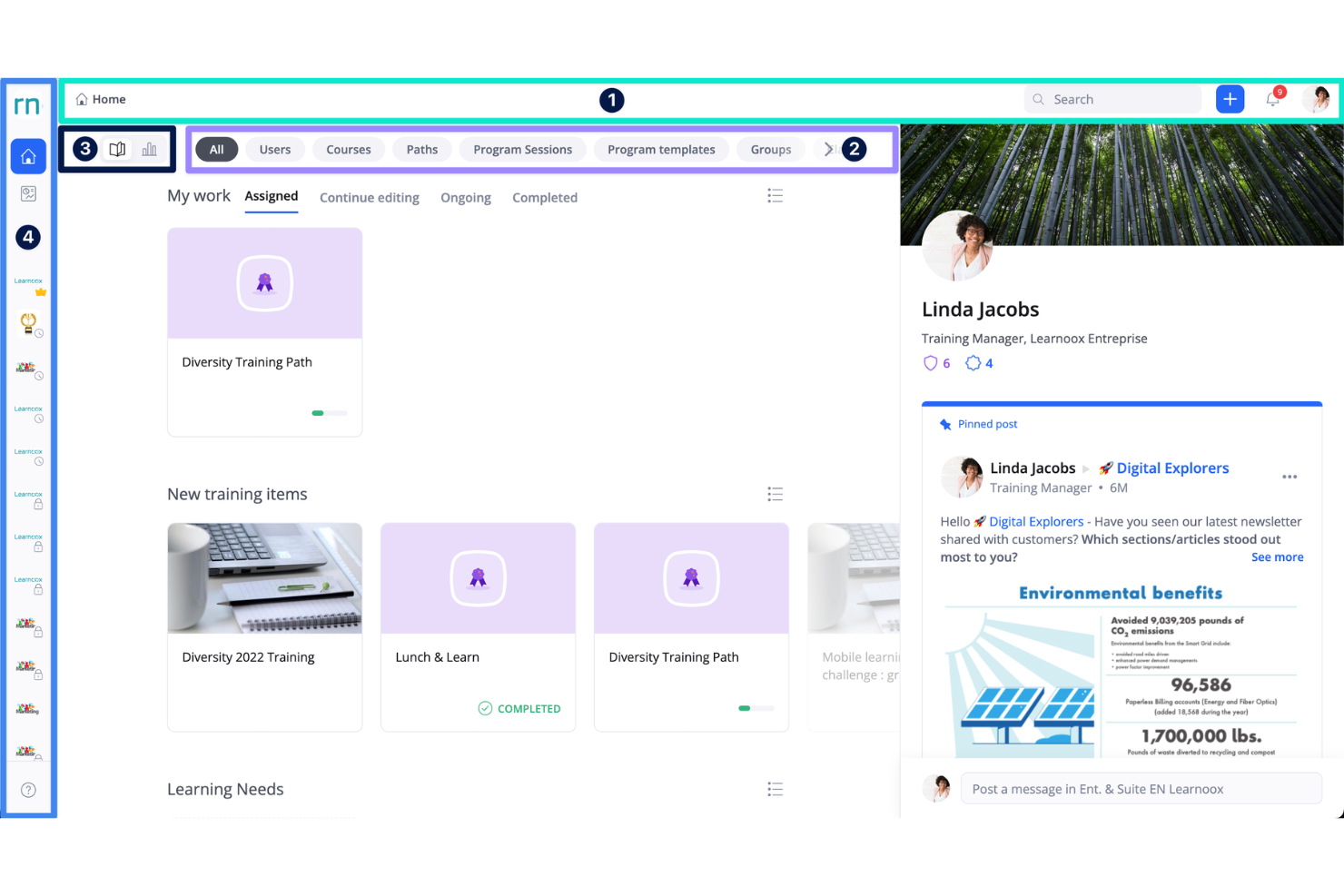 360Learning screenshot - 10 bästa AI-programvarorna för lärande och utveckling 2026