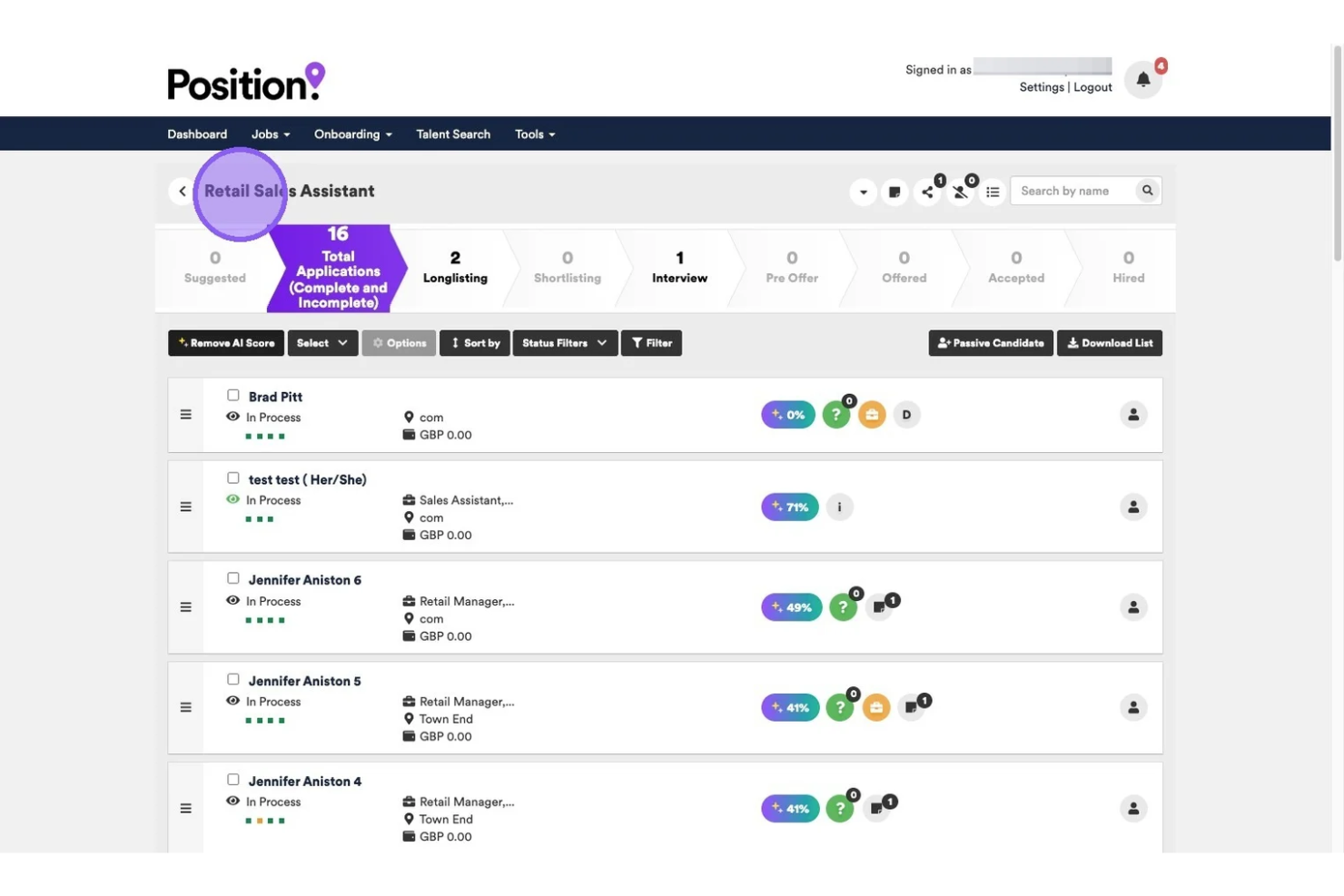 Tribepad screenshot - 10 bästa systemen för kandidatspårning inom utbildning 2026