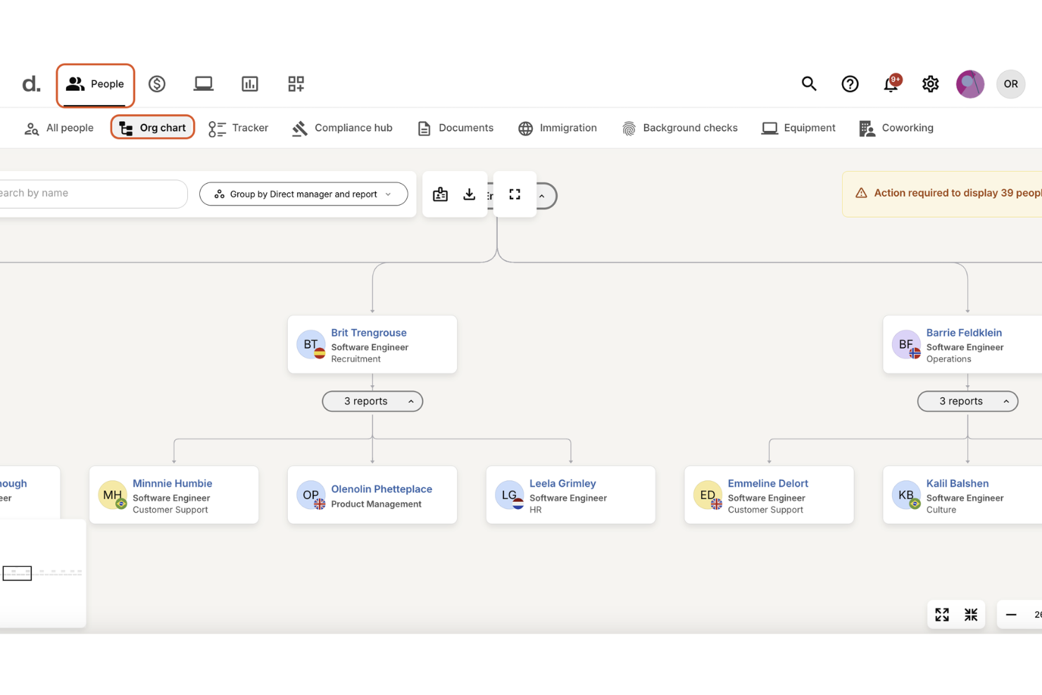 Deel HR screenshot - 10 bästa verktygen för AI-driven organisationsdesign recenserade 2026