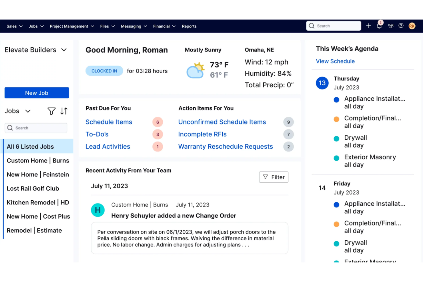 Buildertrend screenshot - 10 bästa programmen för personalhantering inom byggbranschen – granskade 2026