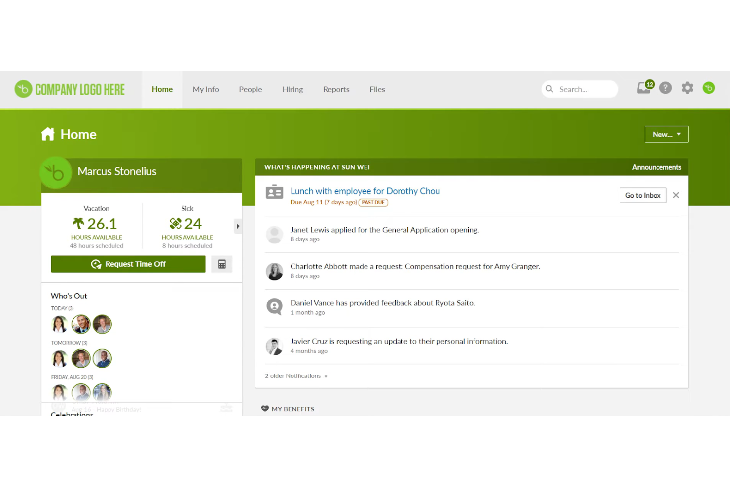 BambooHR screenshot - 10 bästa programvarorna för personalhantering för småföretag granskade 2026