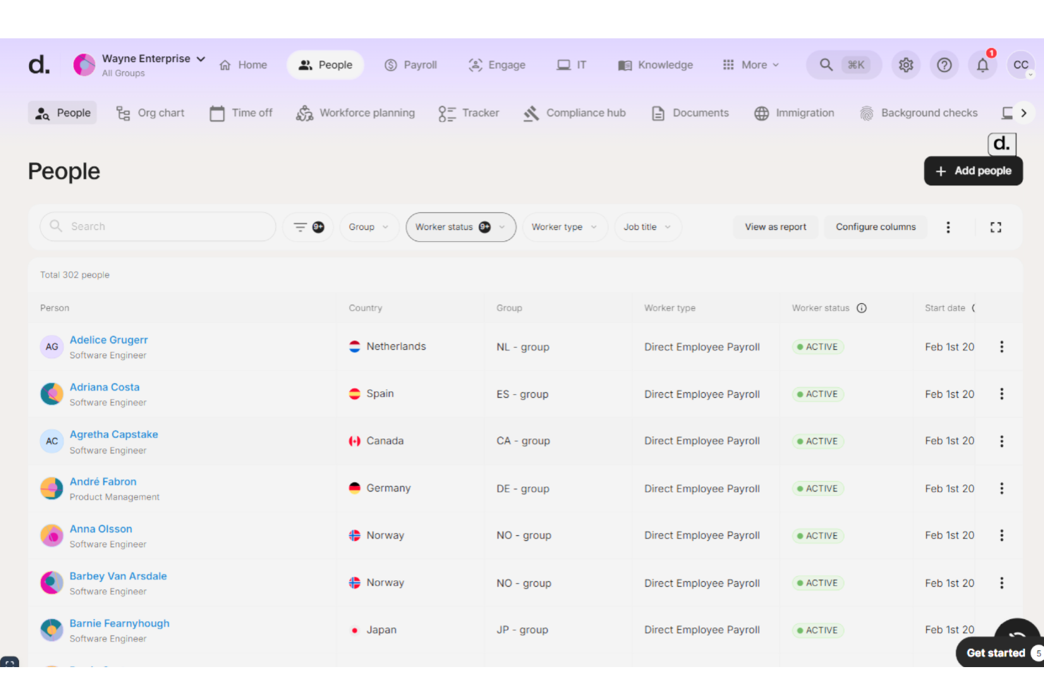 Deel HR screenshot - 10 bästa AI-baserade HR-systemen recenserade 2026