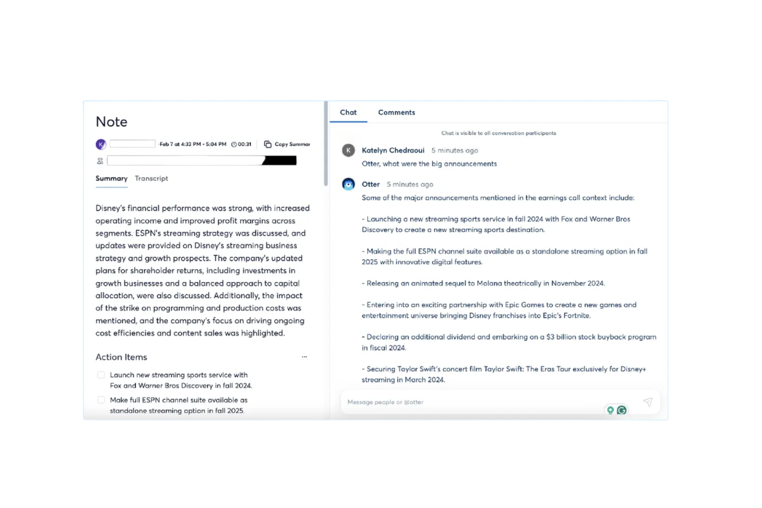 Otter.ai screenshot - 10 bästa AI-verktygen för arbetsplatsen granskade 2026