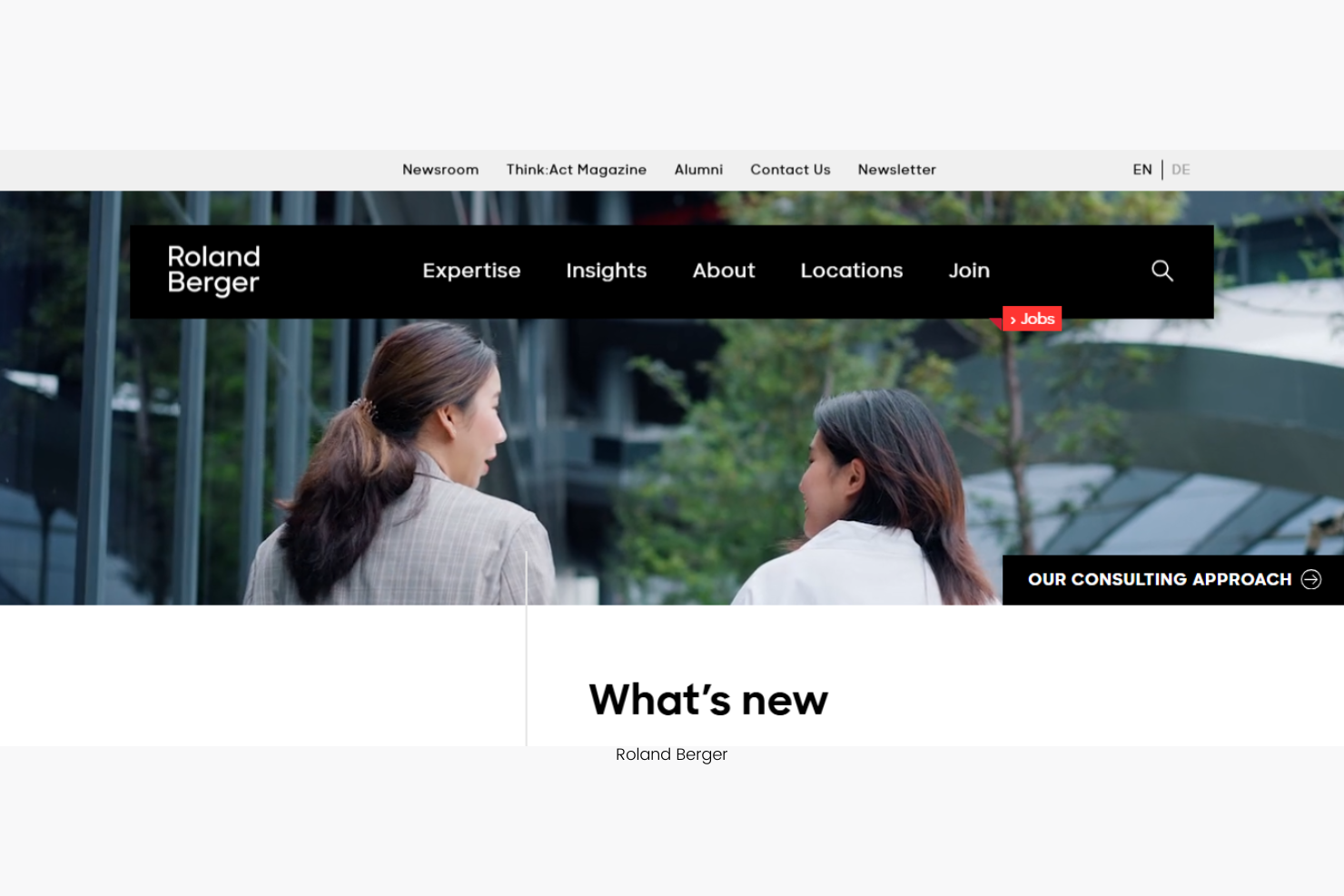 Roland Berger screenshot - 10 bästa HR-konsultföretagen i New York granskade 2026
