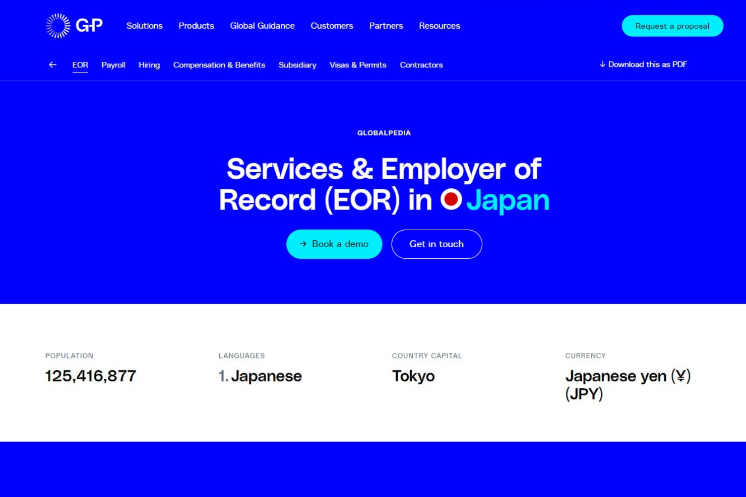 G-P screenshot - 10 bästa arbetsgivare på uppdrag i Japan: granskade 2026