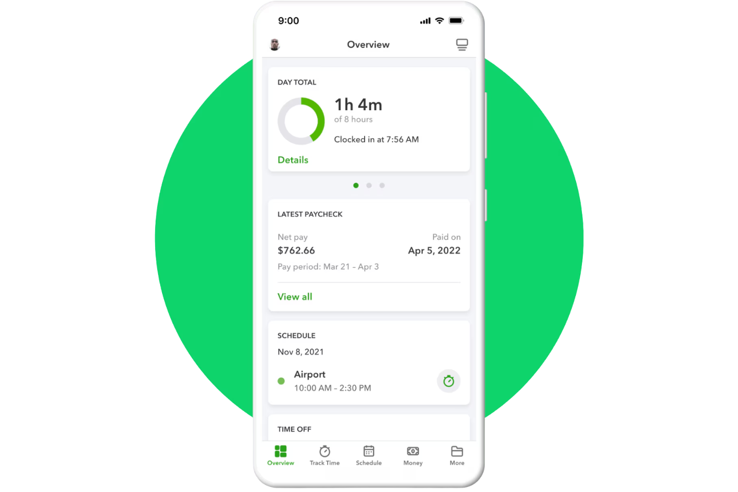 QuickBooks Workforce screenshot - 10 bästa löneprogrammen för en anställd 2026
