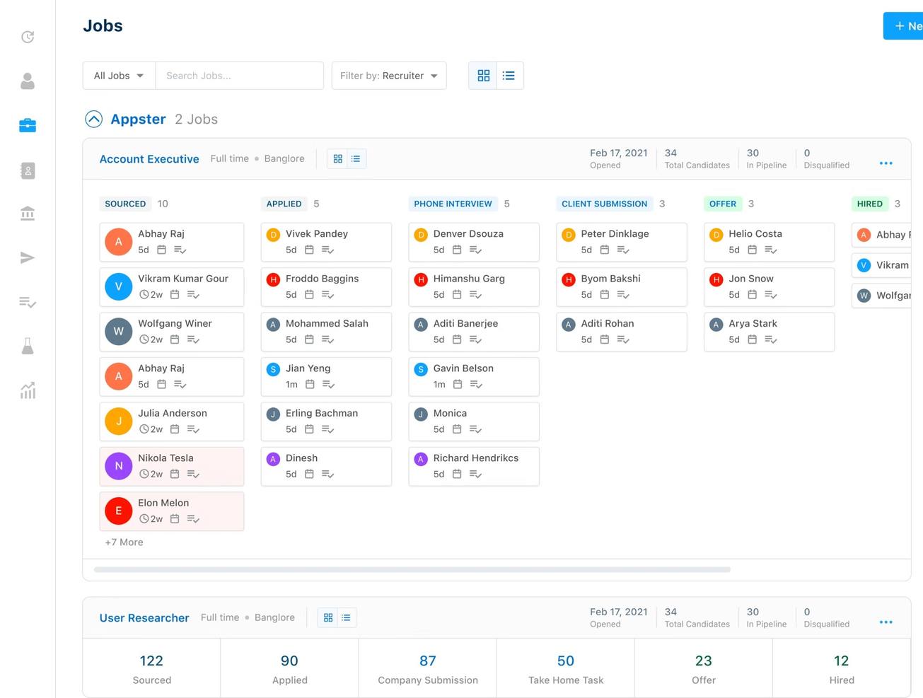 Recruiterflow screenshot - 10 bästa CRM-programvarorna för rekrytering 2026 för att engagera talanger