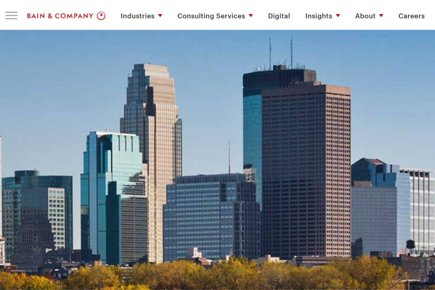 Bain &amp; Company screenshot - 10 bästa HR-konsultföretagen i Minneapolis granskade 2026