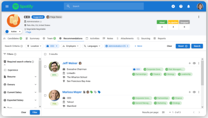 Manatal screenshot - 10 bästa programvarorna för kandidatanskaffning 2026