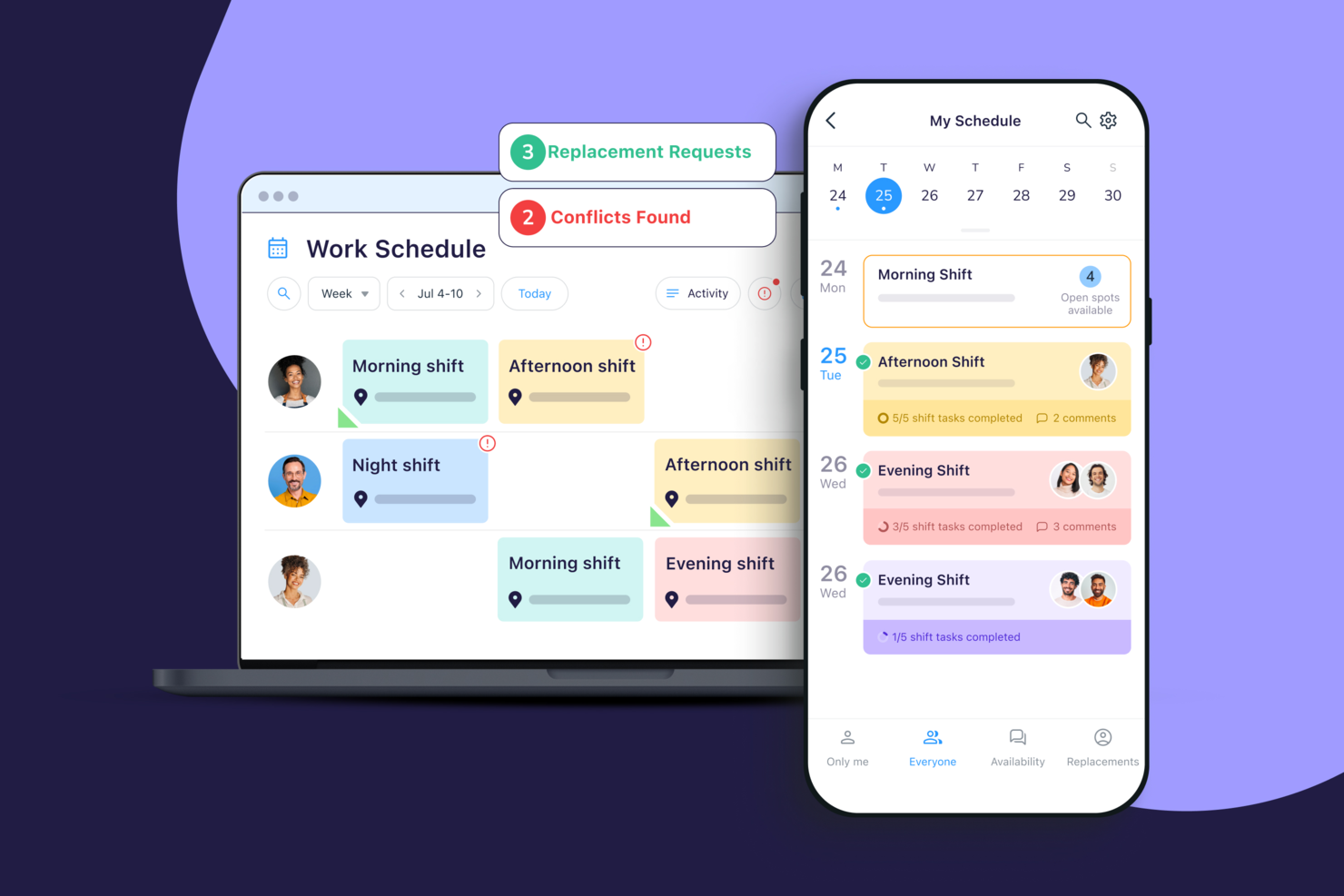 Connecteam screenshot - 10 bästa kostnadsfria schemaläggningsprogrammen för anställda 2026