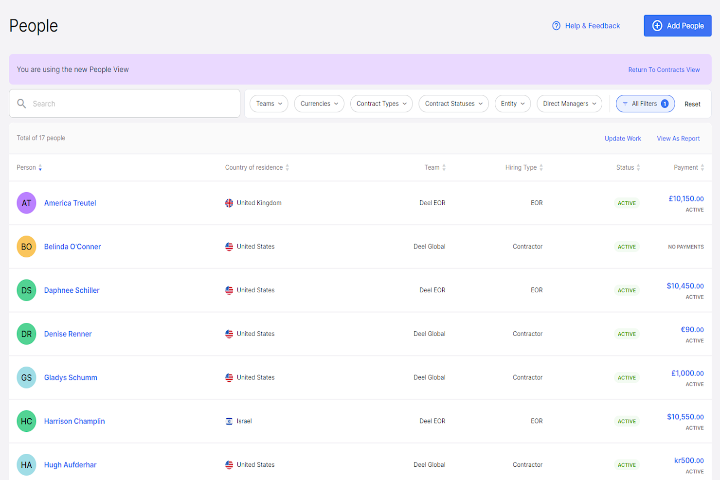 Deel Hire screenshot - 10 bästa verktygen för talanghantering 2026