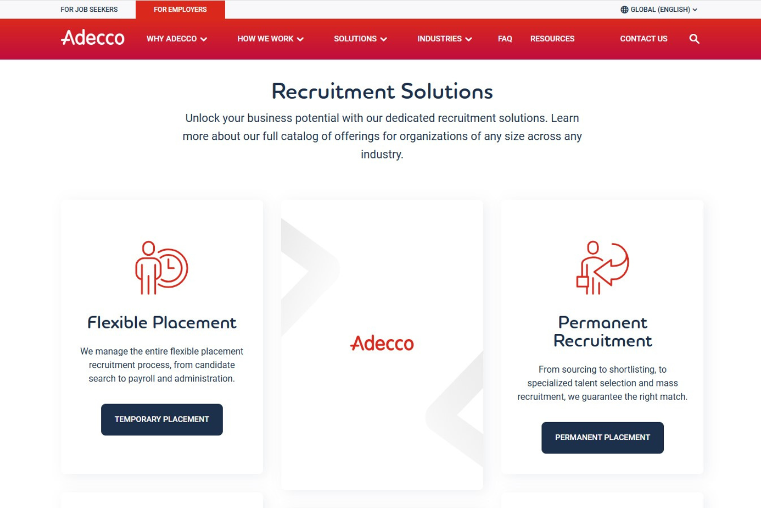 Adecco screenshot - 10 bästa rekryteringsföretagen 2026: granskade
