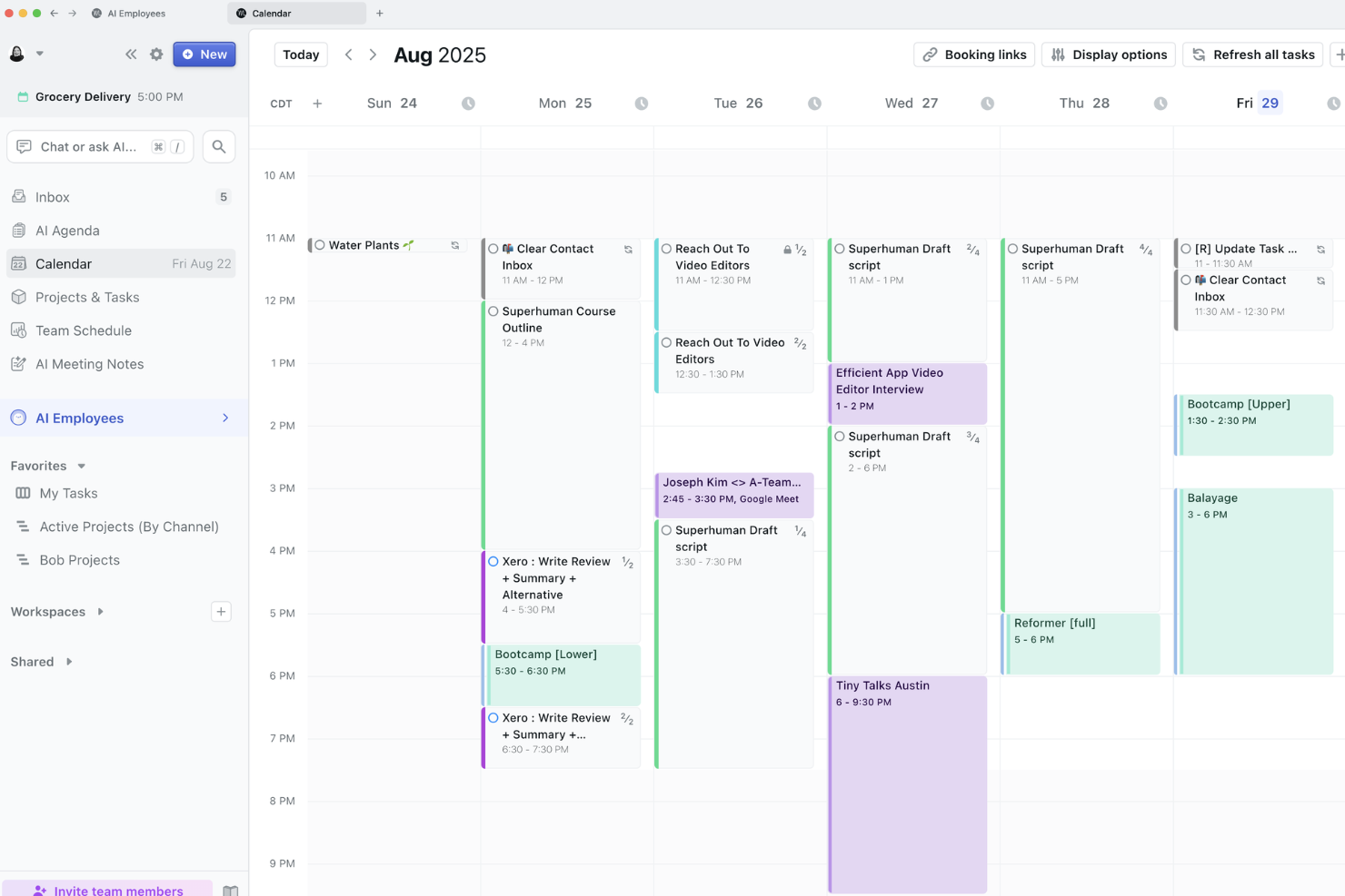 Motion screenshot - 10 mejores alternativas a ClickUp en 2026