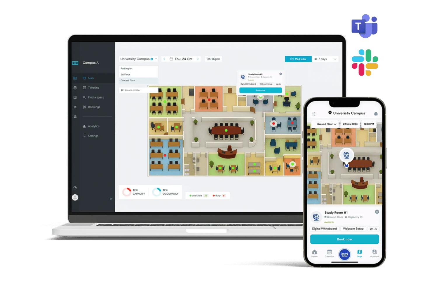 YAROOMS screenshot - 10 migliori alternative a OfficeSpace nel 2026