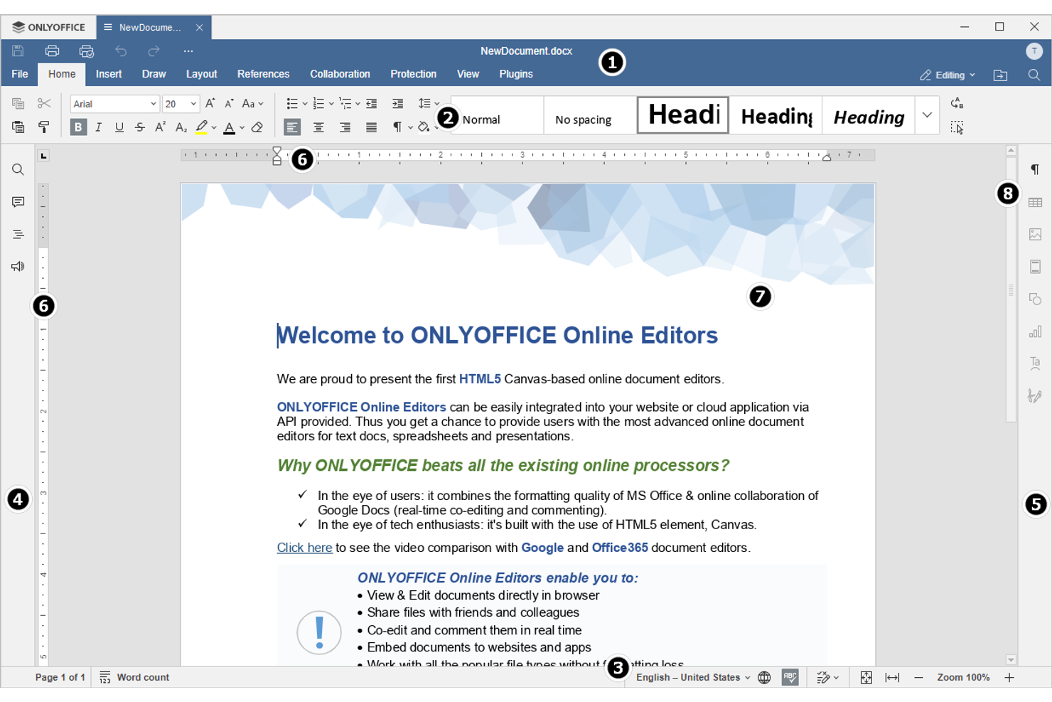 ONLYOFFICE screenshot - 10 beste alternatieven voor Google Documenten beoordeeld in 2026