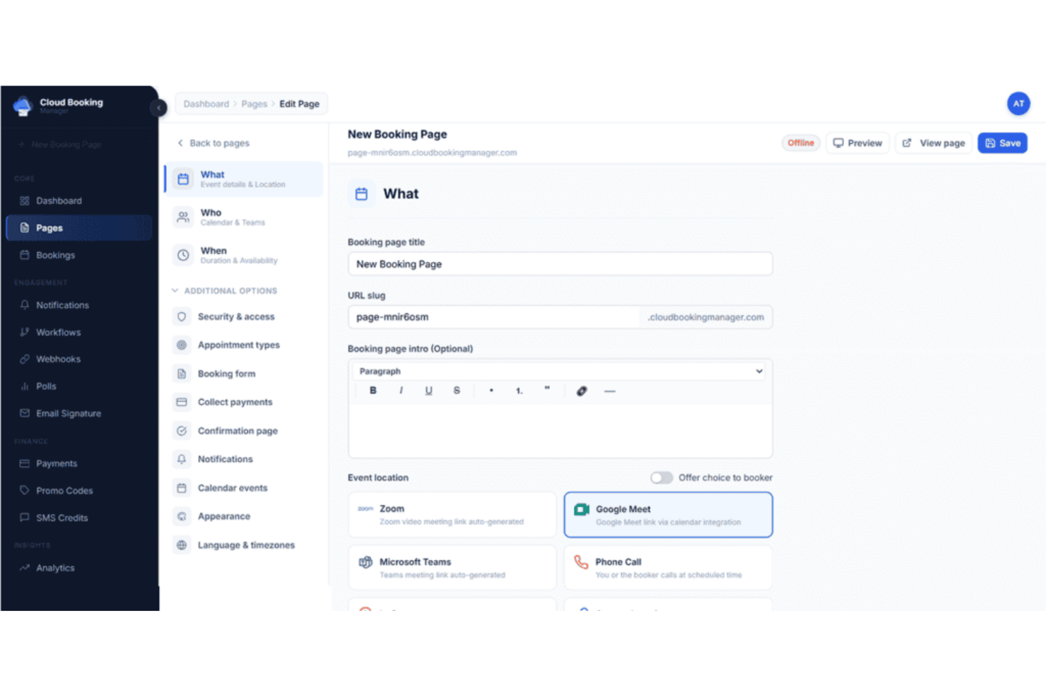 Cloudbooking screenshot - Le 10 migliori alternative a deskbird nel 2026
