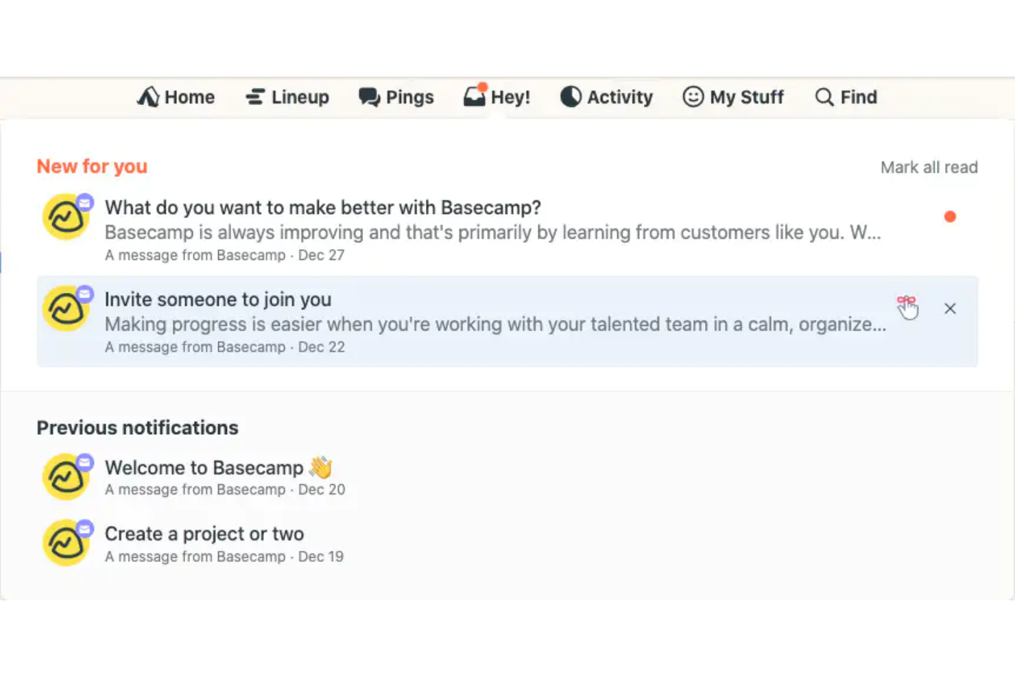 Basecamp screenshot - 10 mejores alternativas a ClickUp en 2026