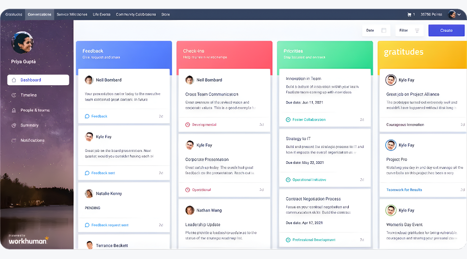 Workhuman screenshot - 17 Meilleures alternatives à Awardco analysées en 2026