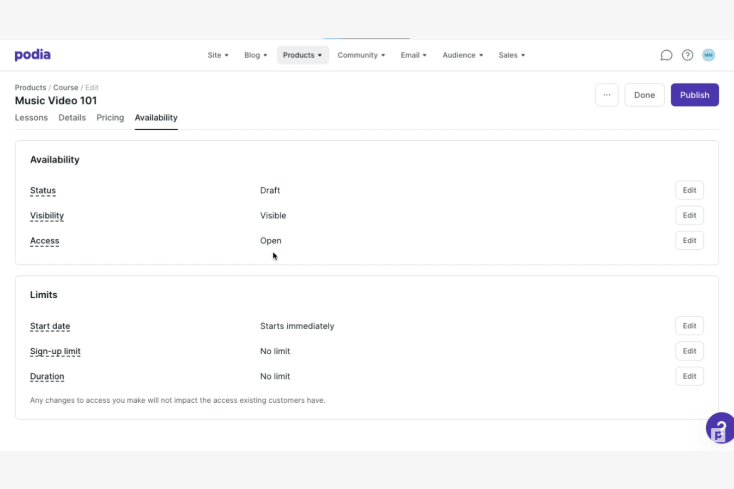 Podia screenshot - 10 beste Thinkific-alternatieven beoordeeld in 2026