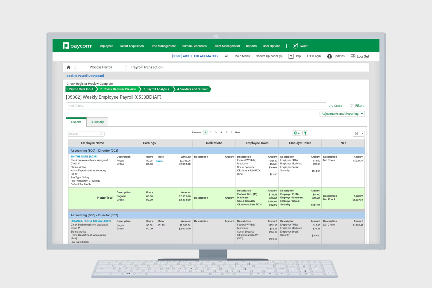 Paycom screenshot - 10 meilleures alternatives à Bambee passées en revue en 2026